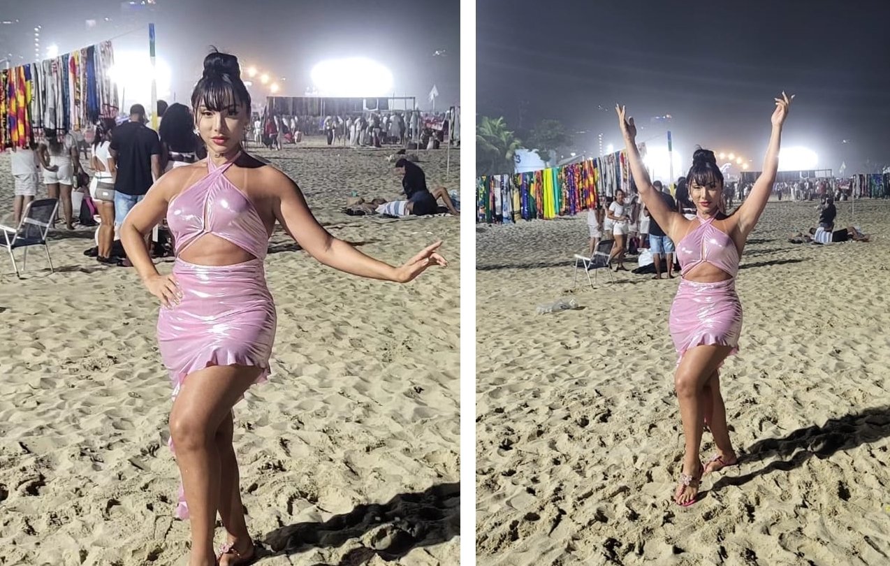 Amanda Fernandes rompe o ano em Copacabana buscando boas energias para 2024 Amanda Fernandes rompe o ano em Copacabana buscando boas energias para 2024