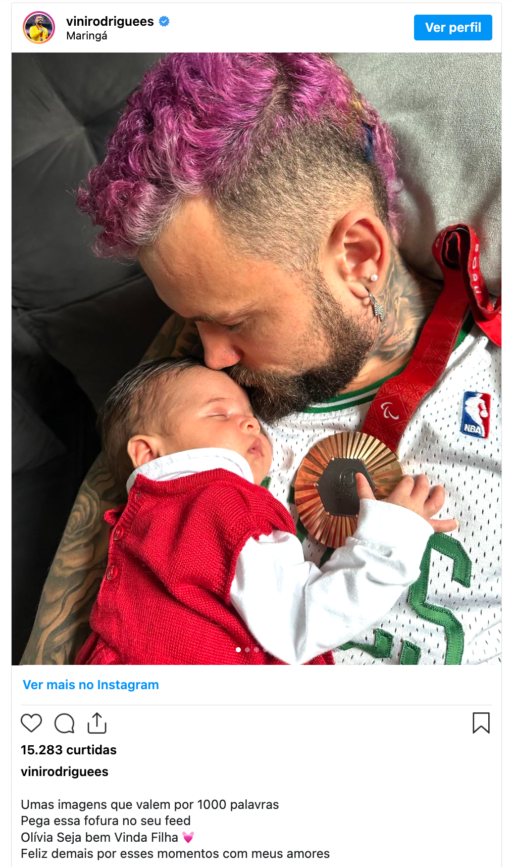 Ex-BBB e medalhista Vinicius Rodrigues anuncia nascimento da filha, Olivia 23 Captura de Tela 2024 09 20 as 20.44.20