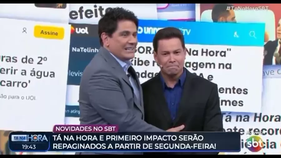 Trocado por Datena, apresentador se emociona ao vivo no SBT: 'Dei o melhor'