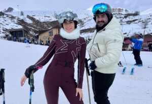 Ex-BBB Amanda Gontijo curte lua de mel de conto de fadas no inverno da Geórgia, na Europa