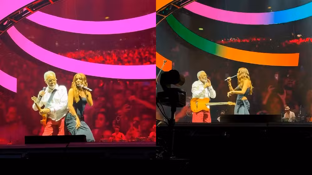 Anitta faz participação surpresa em show de Gilberto Gil e canta 'Aquele Abraço' Anitta faz participação surpresa em show de Gilberto Gil e canta 'Aquele Abraço'
