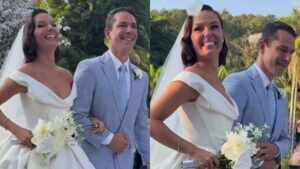Isis Valverde e Marcus Buaiz se casam em cerimônia intimista no interior de SP