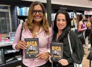 Tatiana Breia e Rosângela Melo prestigiam lançamento do livro “Rica de Propósito”, de Mi Bouvier