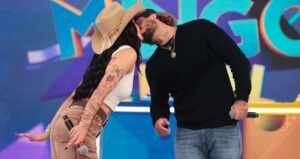 Zé Felipe oficializa romance ao postar foto beijando Ana Castela em programa de TV