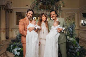 Casal “Olar” celebra batizado com presença de Elba Ramalho, Thiago Abravanel e Wanessa