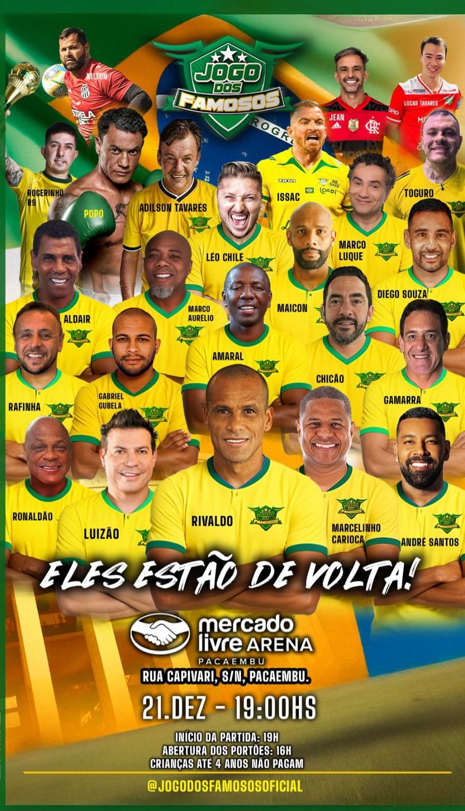 Jogo dos Famosos reúne lendas do futebol e celebridades neste domingo no Pacaembu 26 IMG 20251212 WA0090