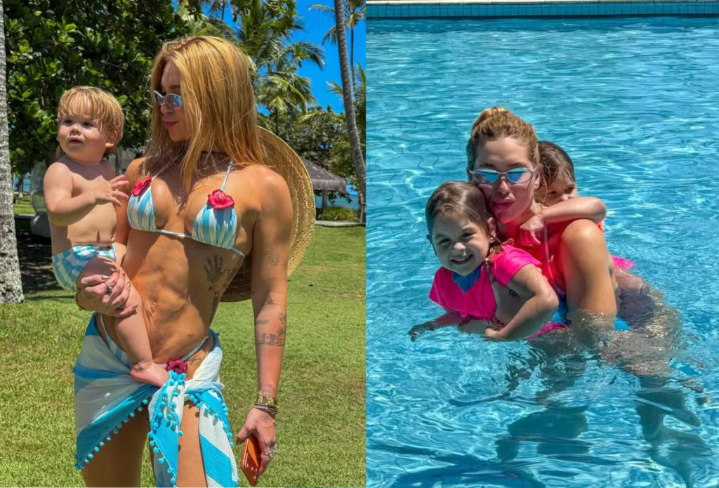 Virginia Fonseca curte tarde em Trancoso com os filhos