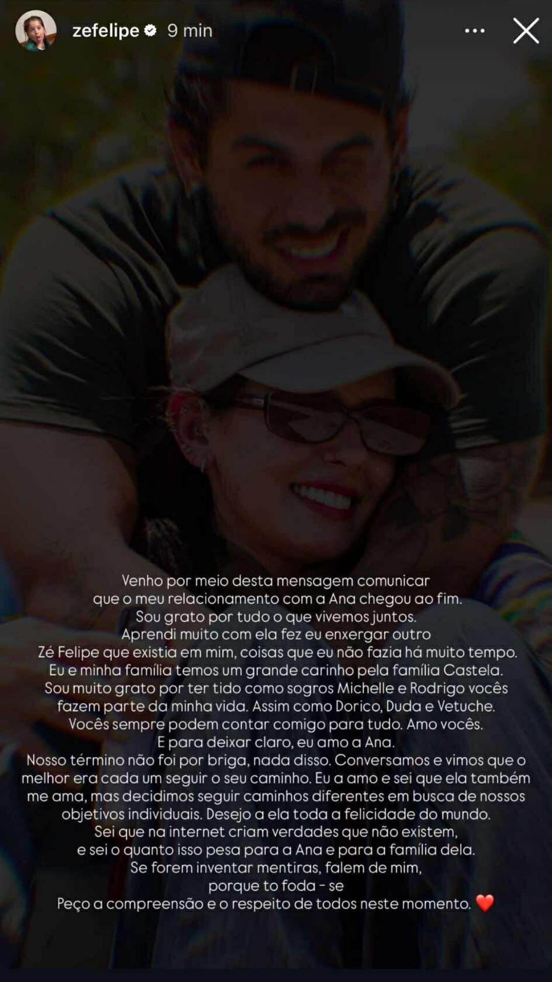Desanexadas 1084 Pronunciamento Zé Felipe - Foto: Reprodução/Instagram