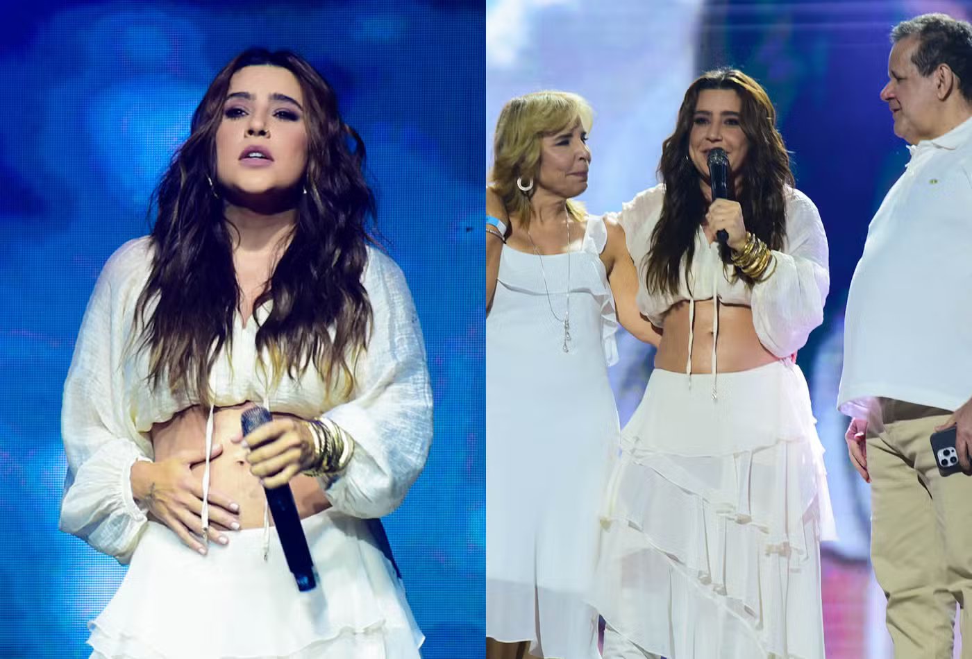 Desanexadas 937 Lauana Prado anuncia gravidez em show após término com Tati Dias: 'Maior bênção'