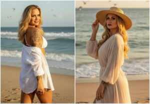 Musa Fitness Isis Camargo vive ritual à beira-mar antes de brilhar no ensaio técnico do Tucuruvi