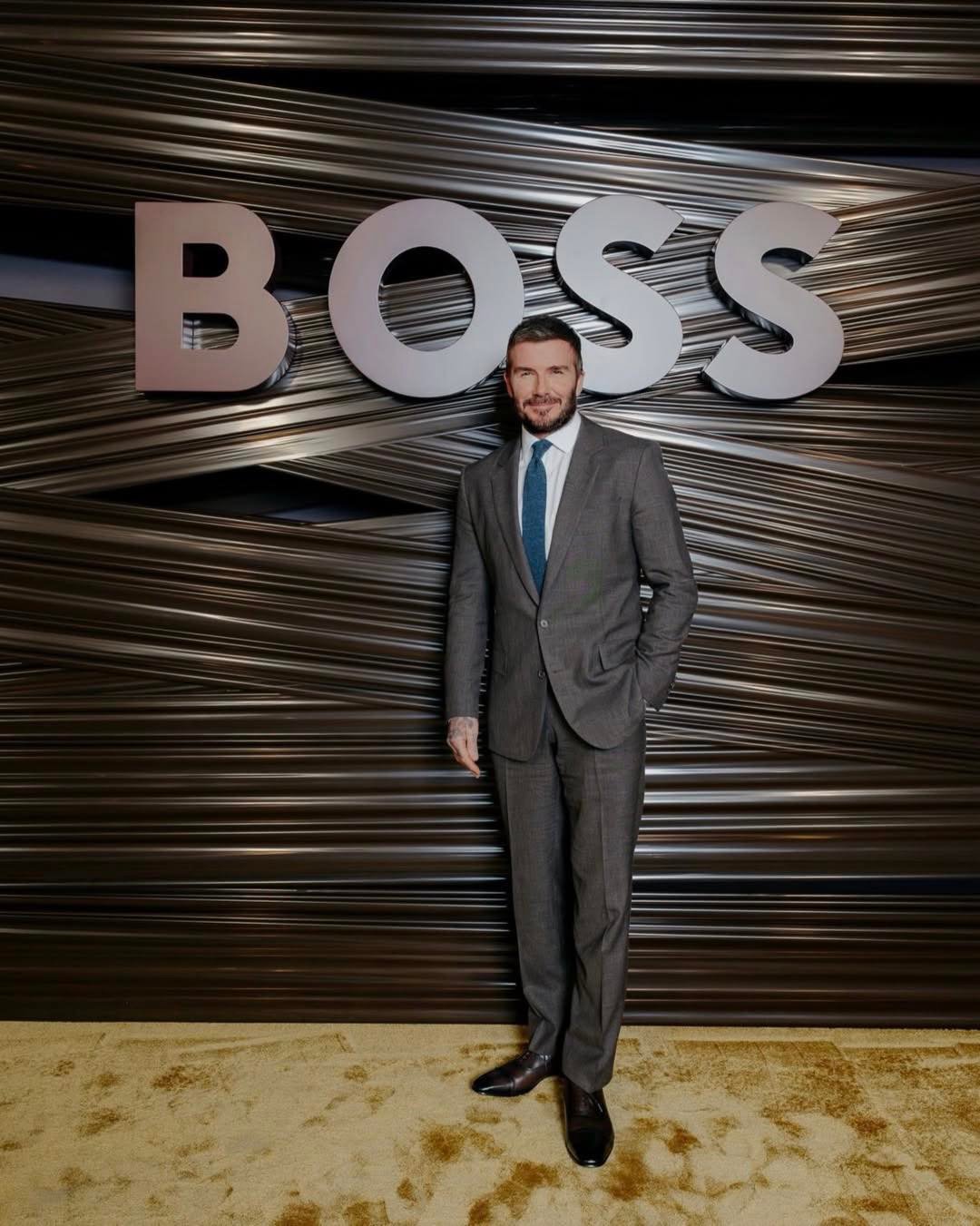 Ao lado de David Beckham e Luke Newton, Jordanna Maia prestigia desfile da BOSS em Milão 9 David Beckham Reproducao Instagram