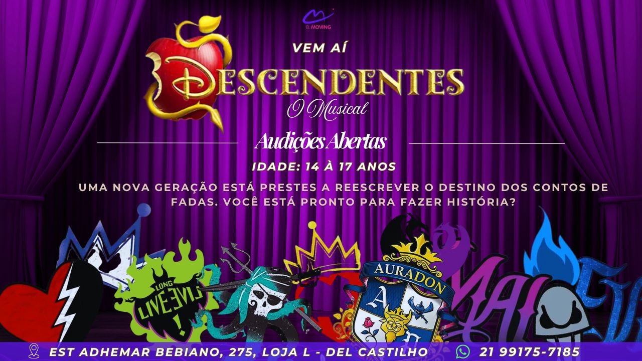 Audições abertas: Escola de Artes B.Moving prepara nova montagem musical e busca talentos no Rio Audições abertas: Escola de Artes B.Moving prepara nova montagem musical e busca talentos no Rio
