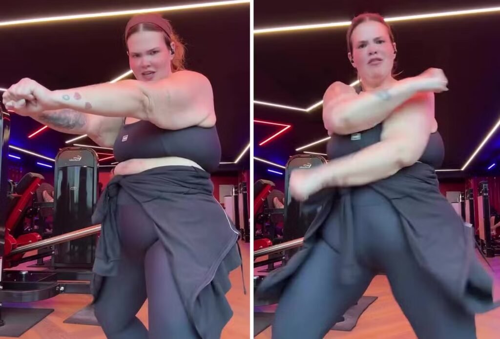 Thais Carla mostra evolução após perder mais de 85 kg e anima seguidores com treino