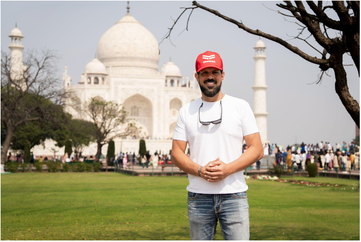 Volta ao mundo: Sorocaba visita polos globais de tecnologia agrícola e reforça conexão com o agro 26 Sorocaba no Taj Mahal — Créditos: Gabriel Siqueira