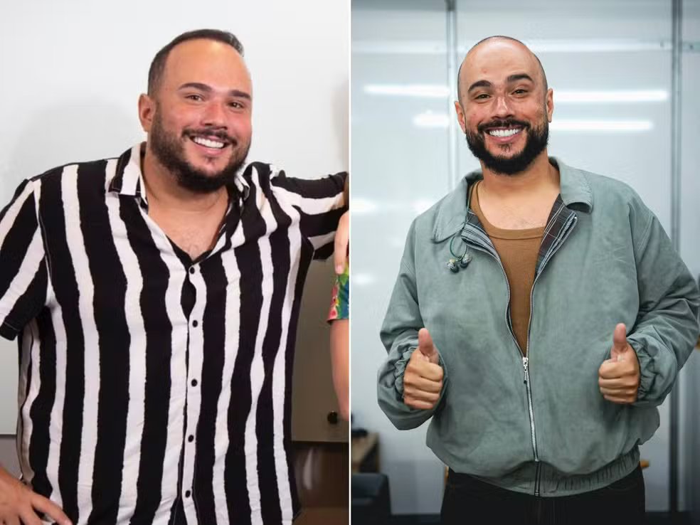 Veja antes e depois de Ed Gama — Foto: Reprodução/Divulgação/Fabiano Battaglin/gshow