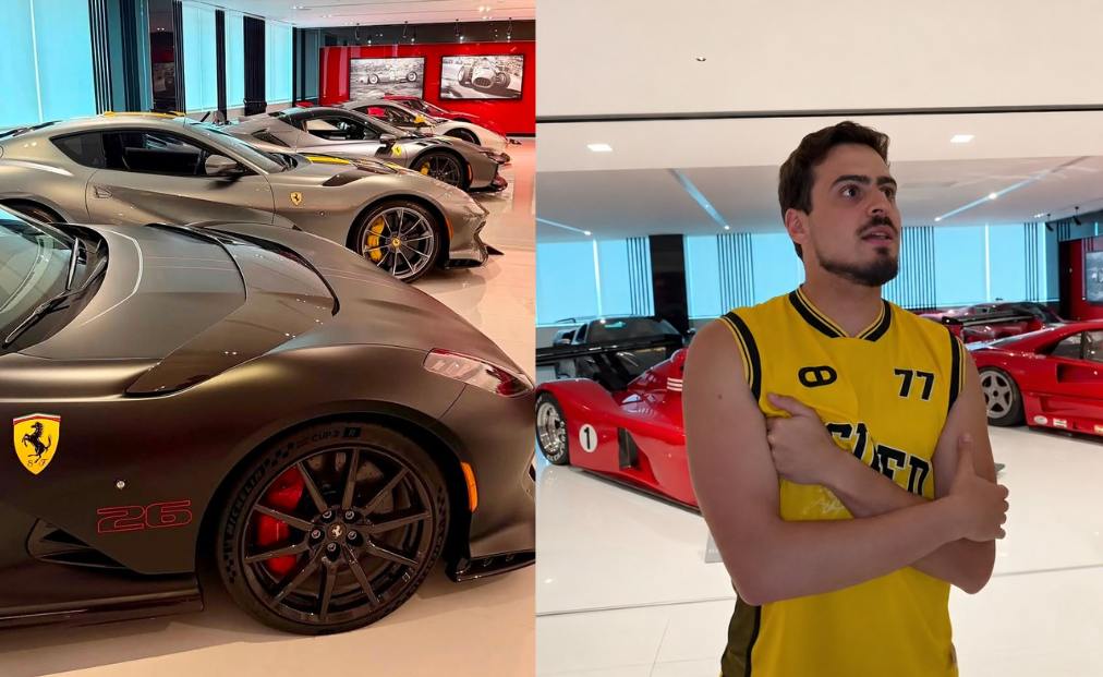Jon Vlogs visita a maior coleção privada de Ferraris do mundo em Miami mosaico