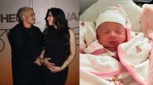 Kauan, da dupla com Matheus, e Sarah Biancolini anunciam o nascimento da filha Aurora