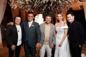 Famosos prestigiam casamento de Bruno e Lívia Avelar no Rio