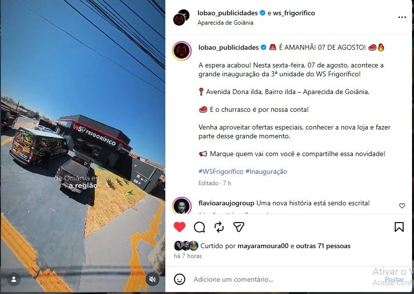 Influorg: Ws Frigorífico inaugura sua 3º unidade no bairro ilda em Aparecida de Goiânia 26 WhatsApp Image 2026 08 06 at 23.53.54