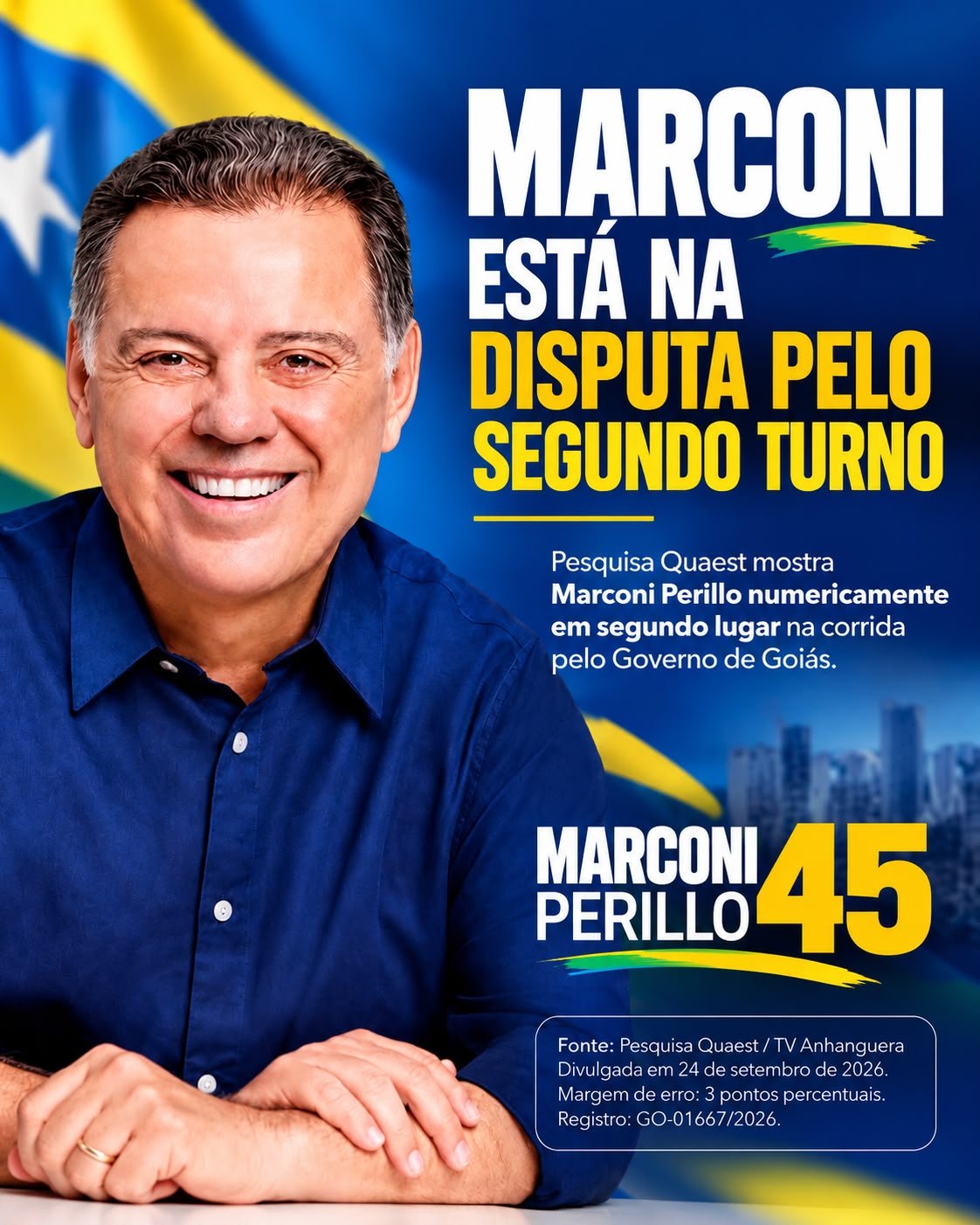 Marconi Perillo entra na reta final da disputa pelo Governo de Goiás em empate técnico pela segunda colocação 26 WhatsApp Image 2026 10 01 at 11.23.14